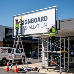 Signboard installation